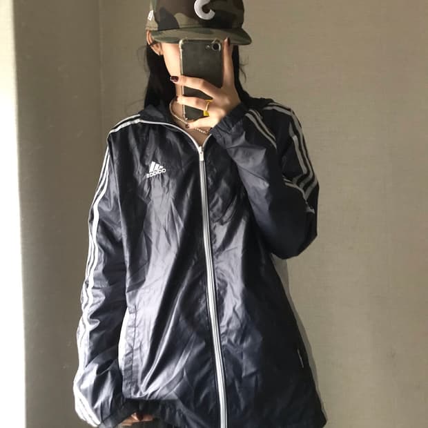 아디다스 네이비 바람막이
