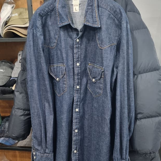 희귀템) 갭 ITALY 웨스턴 청남방 L(100~105) 상태좋아요~