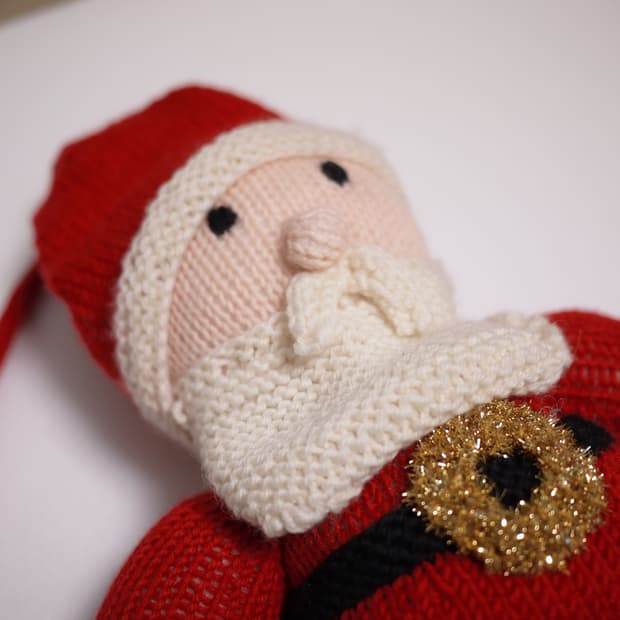 핸드메이드 산타클로스 뜨개 인형