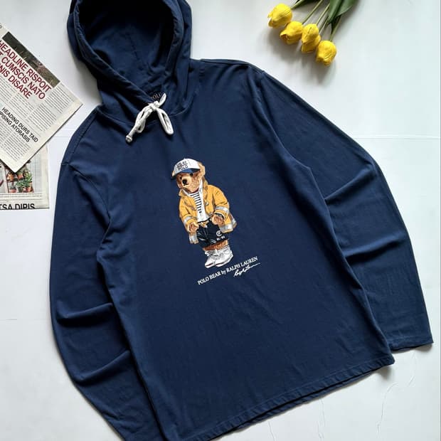 Polo 폴로랄프로렌 네이비 베어 후드티