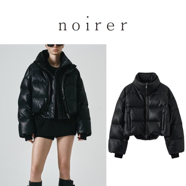 노이어 푸퍼 레더 패딩