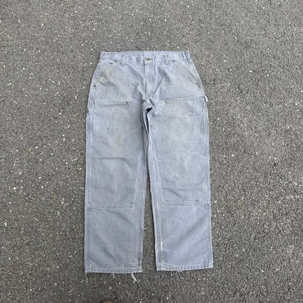 OG 빈티지 칼하트 B136 GVL 더블니 카펜터 팬츠