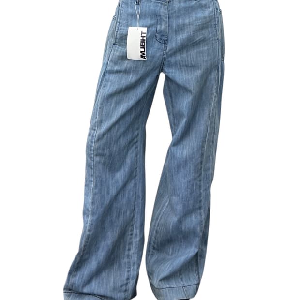 새상품)더일마 와이드 워싱 데님 s