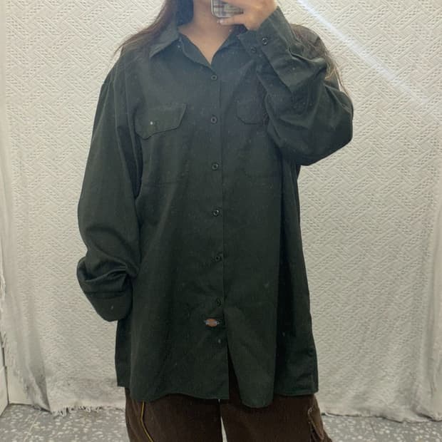디키즈 90s 빈티지 빅사이즈 워크 셔츠 110 C06068