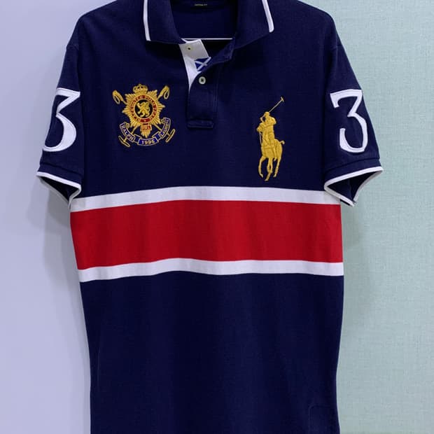 폴로 블랙와치 금장 빅포니