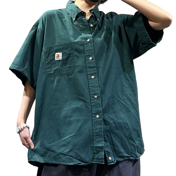 칼하트 그린 반팔 셔츠