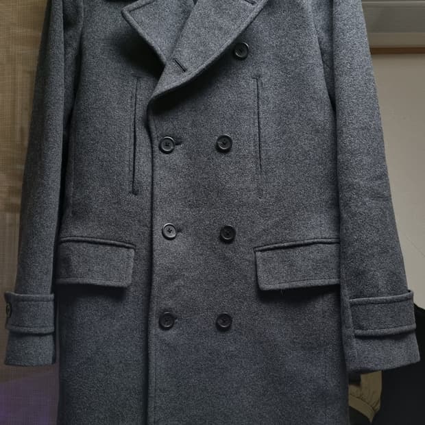 [THEORY] 띠어리 더블 코트 다크그레이 XS