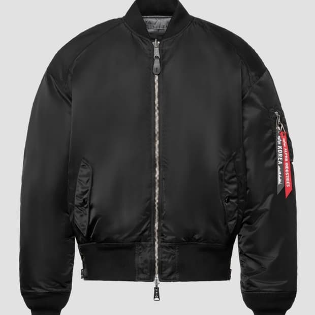 알파 인더스트리 MA-1 루즈핏 라글란 사이드짚