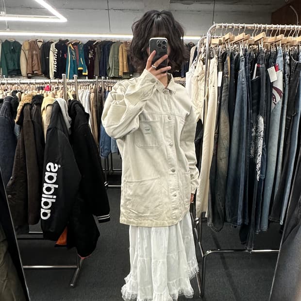 L)ELVIS 빈티지 아이보리 데님 자켓