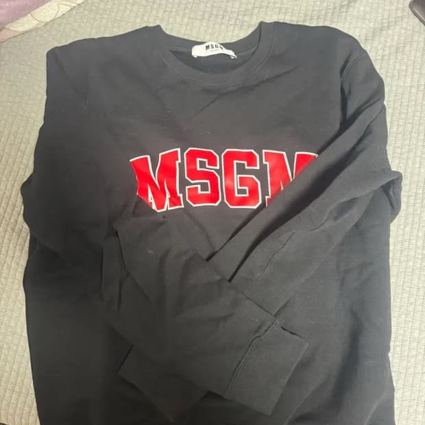 Msgm 기모 맨투맨 블랙 dl
