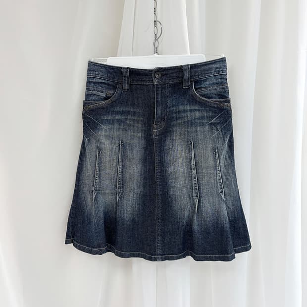 marie claire bis mid-dart denim skirt