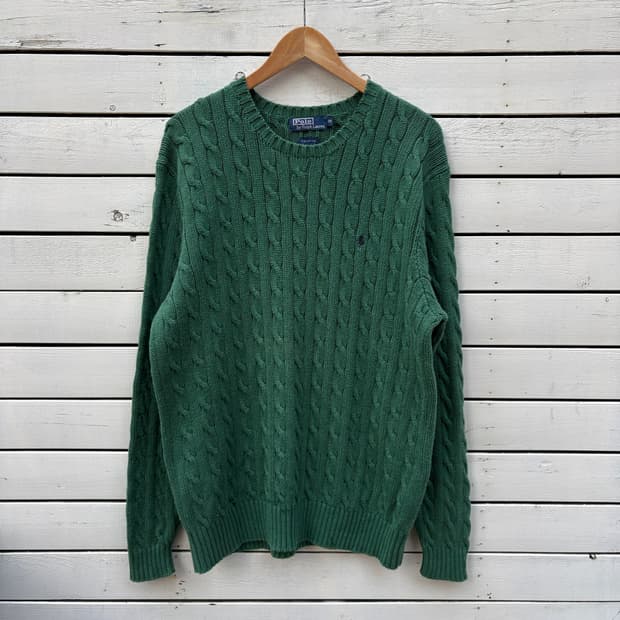 Polo 폴로 케이블 꽈배기 니트