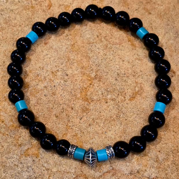 3cross Black onxys Silver925 bracelet