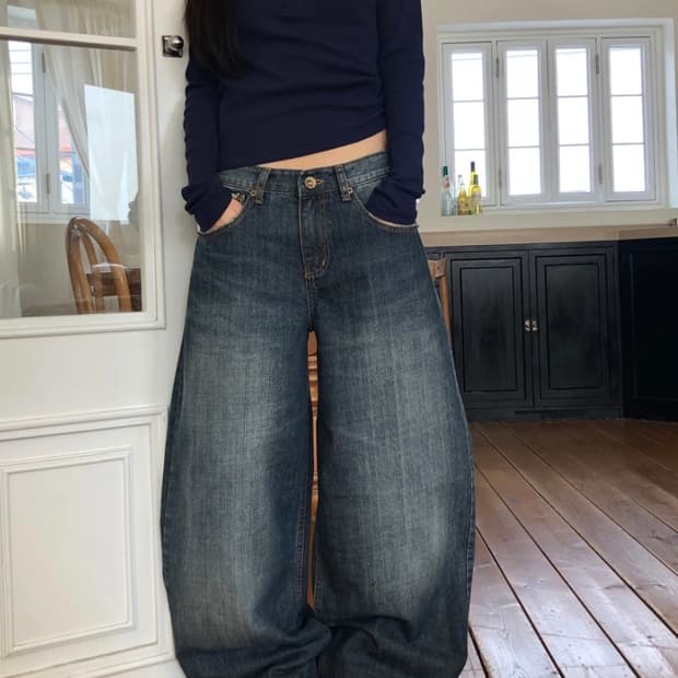 (L) 릿킴 LOW STRAIGHT JEANS ootj