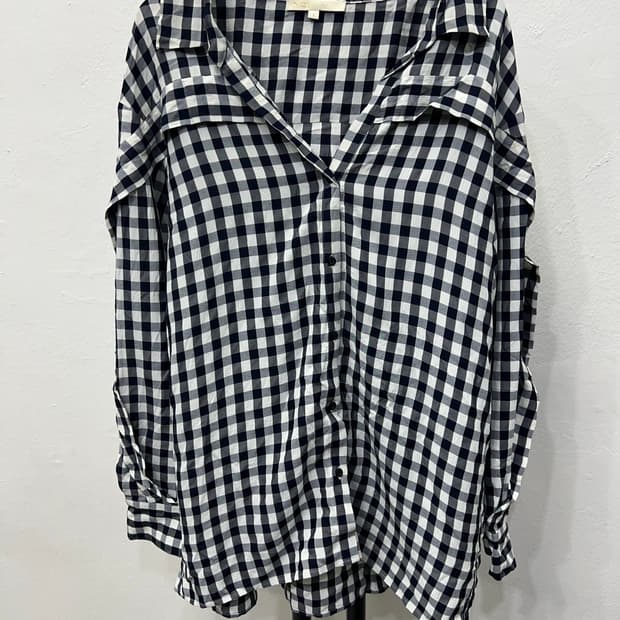 정품) 마쥬 오버핏 깅엄체크 남방 셔츠 1 