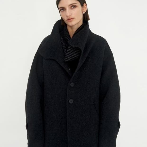 트리밍버드 하이넥 하프코트