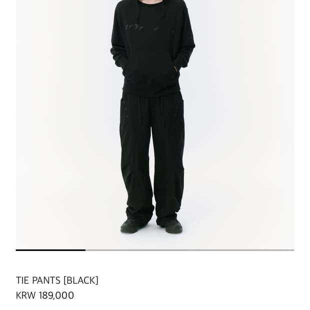 산산기어 타이 팬츠 블랙