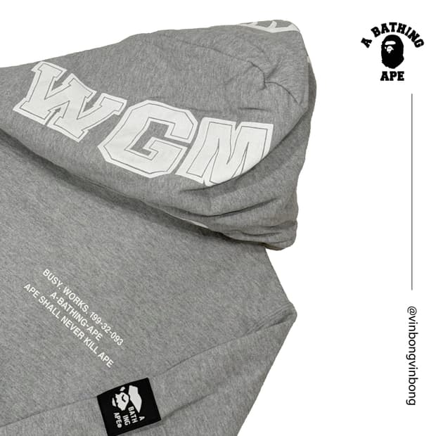 베이프 샤크와이드 풀오버 후드티