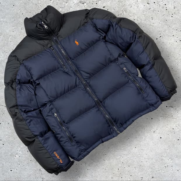 [S] 폴로 랄프로렌 블랙/네이비 패딩 점퍼 RL/250 C954