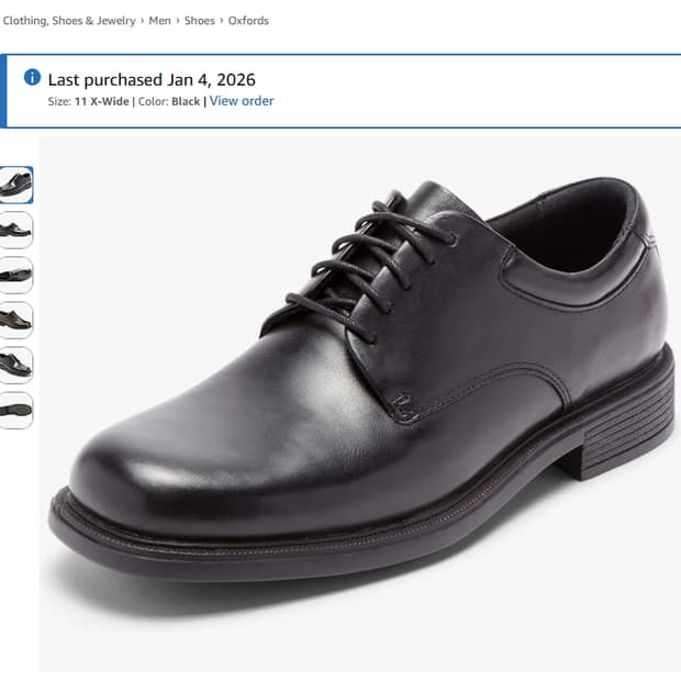 락포트 마진 블랙 옥스포드화 290mm 새상품