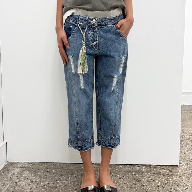 빈티지 테슬 카프리 데님