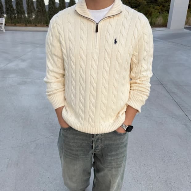 폴로 랄프로렌 하프집업 니트