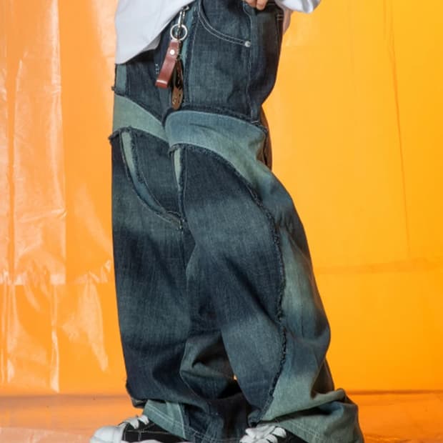 엑스톤즈 XP250 트라이벌 컷 데님 팬츠 (BLUE)