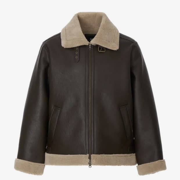 LEE 브라운 무스탕 자켓