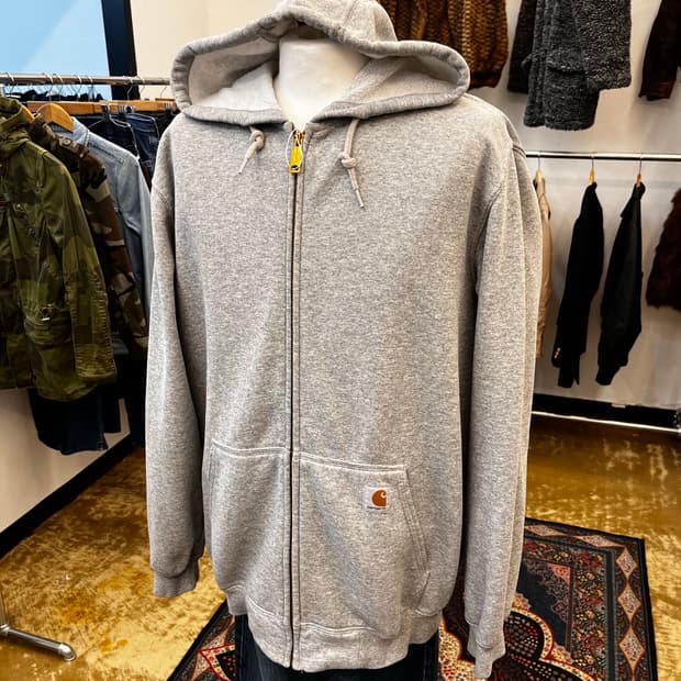 칼하트 오리지널핏 후드 집업 그레이