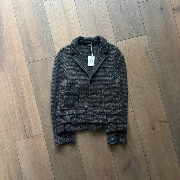 Ruffle Layer Tweed Jacket