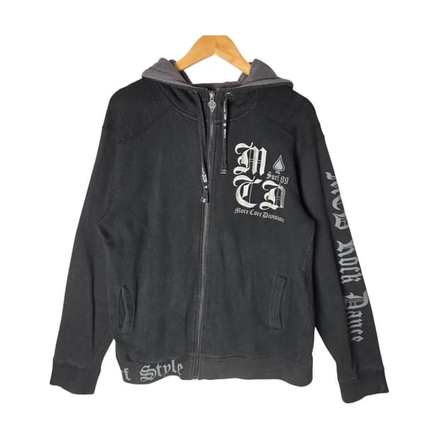 [MCD] 재팬 펑크 레터링 후드집업