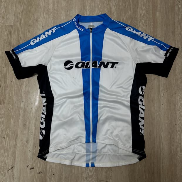 자이언트 기능성 자전거 싸이클링 반팔 져지 [화이트/블루] XL