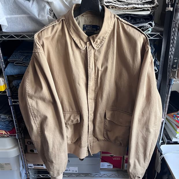 80s usa 폴로 a-2 봄버 자켓