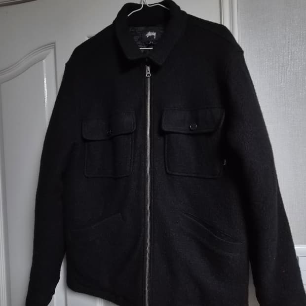 스투시 x 파타 보일드 울 셔츠 자켓 M 사이즈 판매