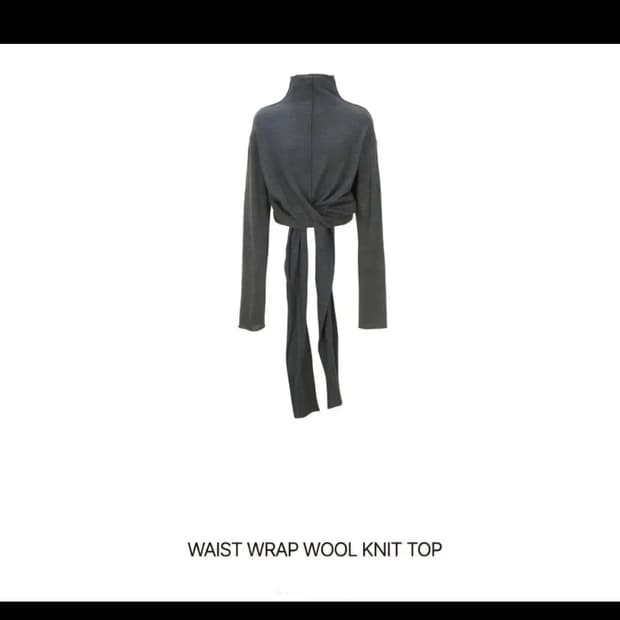 르917 웨이스트 울 랩 니트 36 사이즈