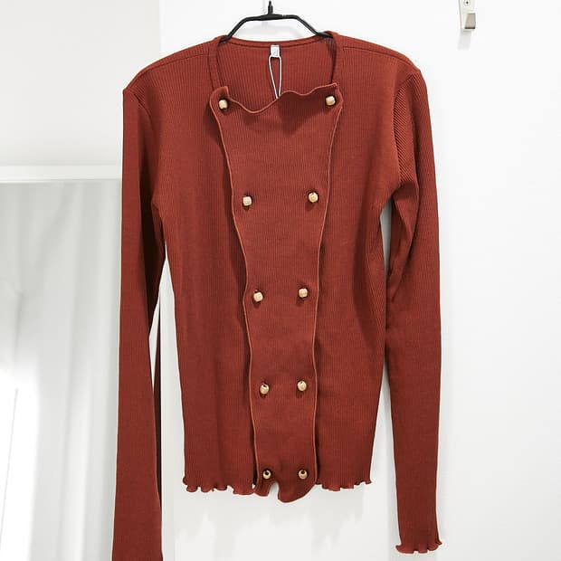Button-up Cotton Sweater