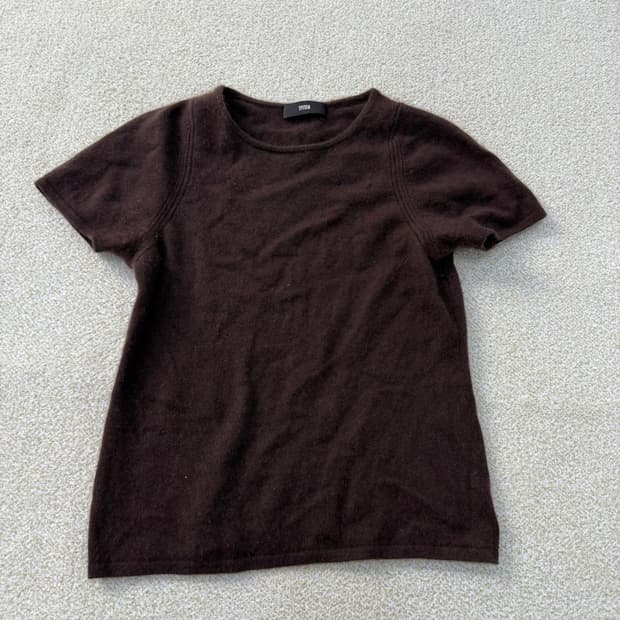 [90] 한섬 시스템 여성 캐시미어 반팔 니트 0108T1