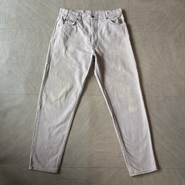 95년 미국 생산 리바이스 550 데님 오렌지탭 그레이 팬츠