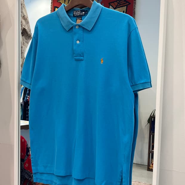 Polo RL 폴로 랄프로렌 카라티 pk 반팔 티셔츠 (blue)