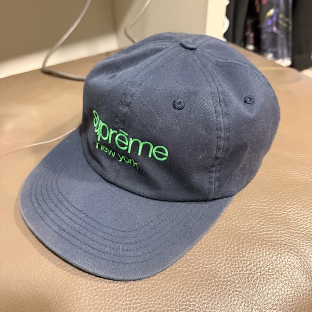 슈프림 6패널캡 네이비
