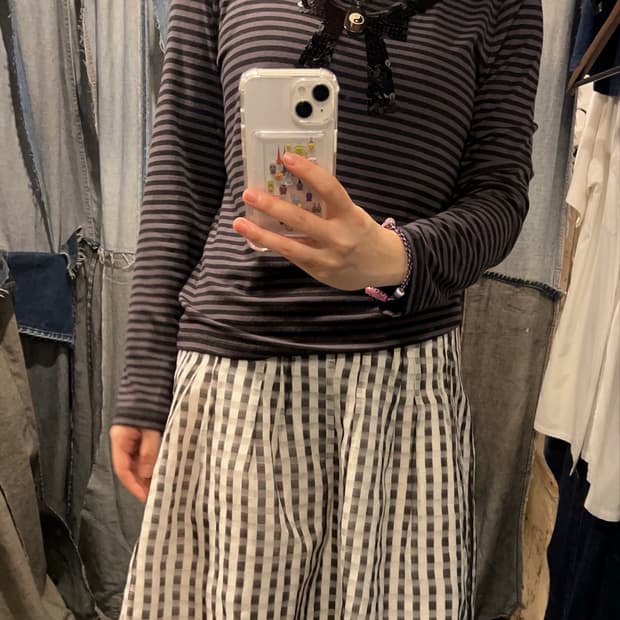 44-55 ) SONIA RYKIEL Spangle Stripe L/S