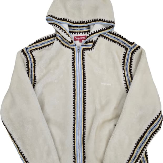 Supreme 슈프림 크로쉐 후드집업 M