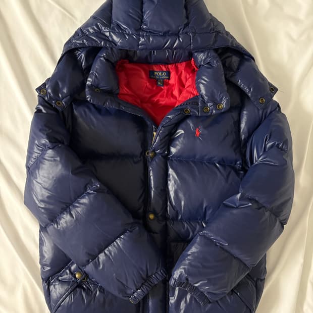 폴로 랄프로렌 유광 패딩 