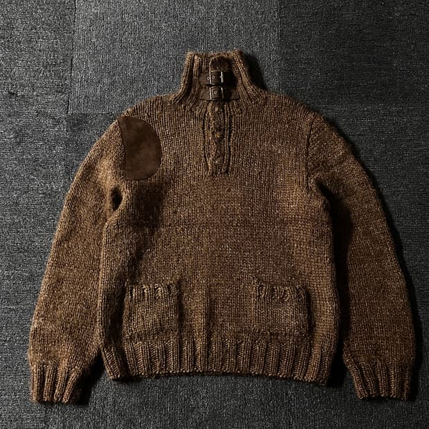 폴로 랄프로렌 핸드니트 울/알파카 스웨터 (XL)