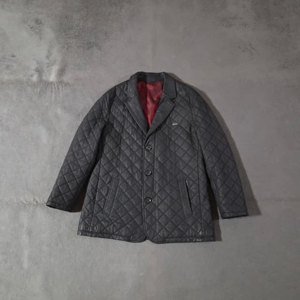 브리오니 레더 퀼팅 자켓 블레이저 M L