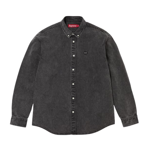 [XL] 슈프림 스몰박스 데님 셔츠 블랙 25FW