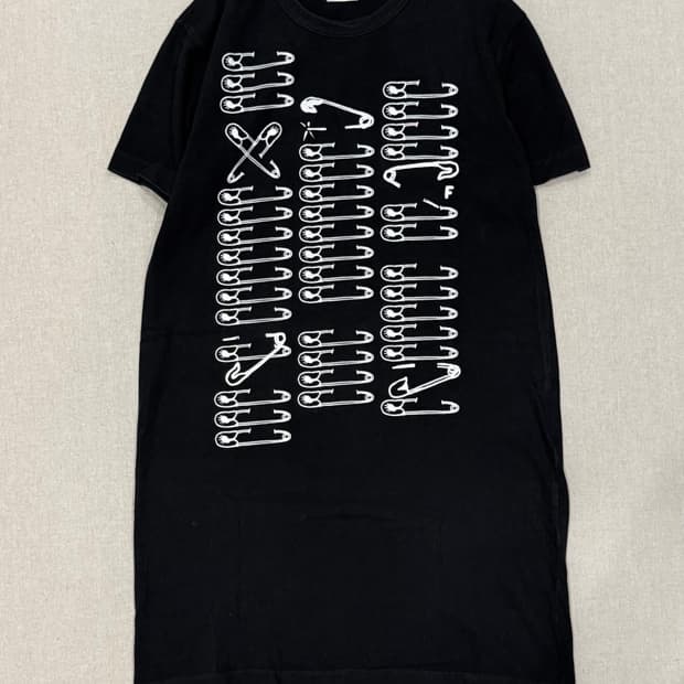 꼼데가르송 블랙 17ss 클립 롱 티셔츠