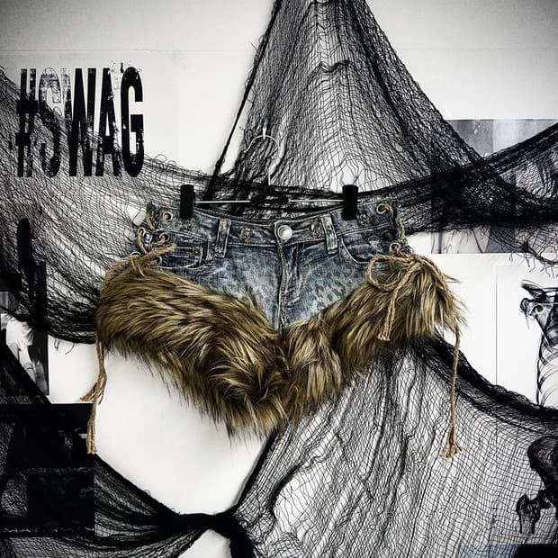 00s leopard pattern fur pants