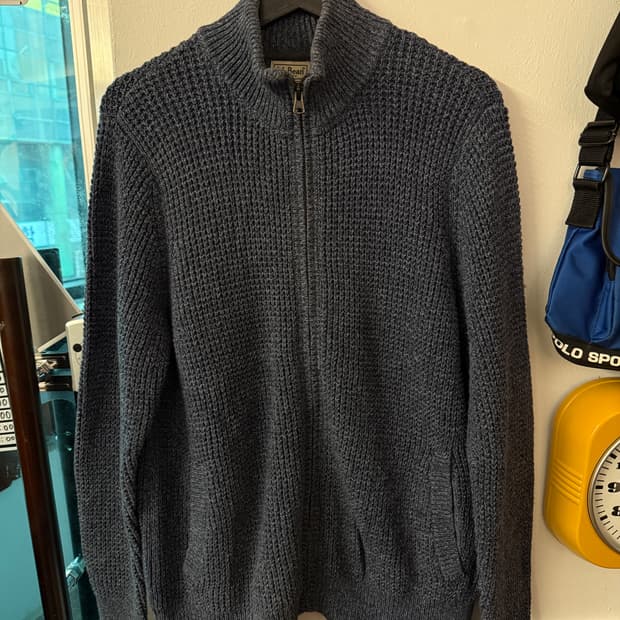 L.L.Bean 집업 니트 가디건  오가닉 코튼 100