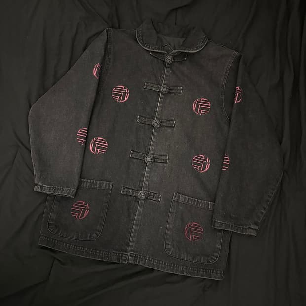 빈티지 쿵푸 가먼트워시 데님 자켓